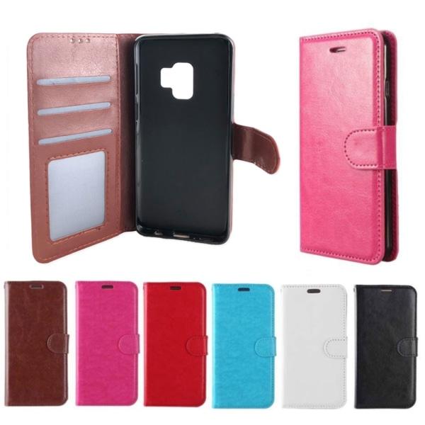 Samsung Galaxy S9 Pung Etui Læder - 3 Kort - 6 Farver - Brun brun