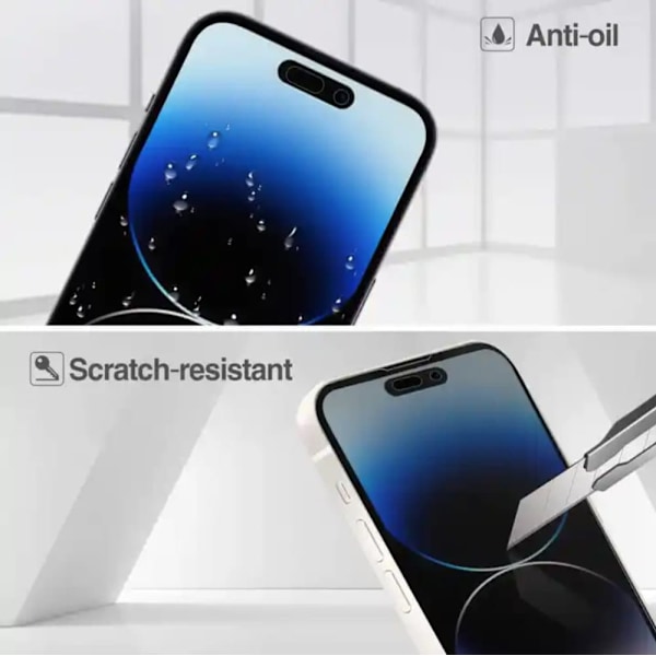 2-pak iPhone 15 Plus - Skærmbeskytter Privacy i Hærdet Glas