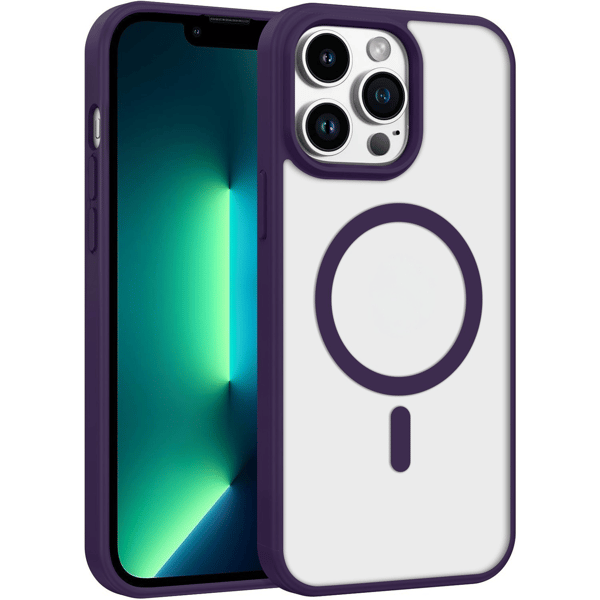 iPhone 16 Pro Max Cover Magnetisk Farve Klar - Lilla