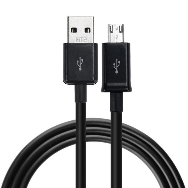 Ladekabel Micro USB |2M| Samsung/HTC/LG/Nexus/Nokia - HVID/SORT hvid