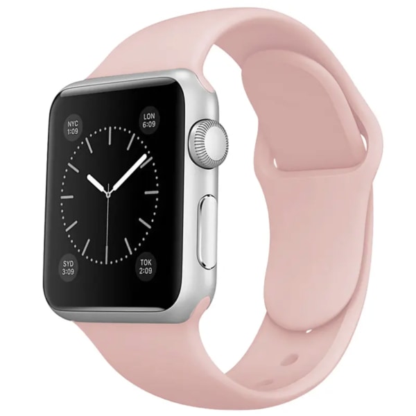 Silikoniranneke Sileä ja Mukava istuvuus - Apple Watch 42mm/44mm/45mm/46mm/49mm – Pinkki Pink