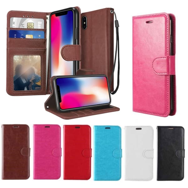 iPhone XR Pung Etui i LÆDER (3 kort) - 7 Farver - SORT sort