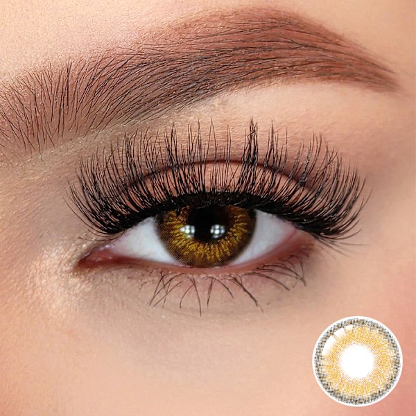 Färgade Linser – Glitter Series – 12 Månader – Golden Brown