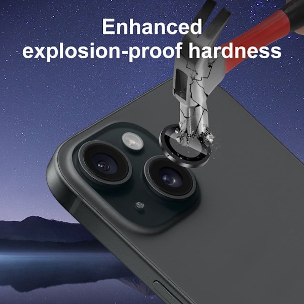 2-Pack iPhone 14 PRO / iPhone 14 PRO MAX Linsskydd Kameraskydd i Härdat Glas