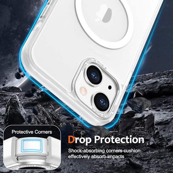 iPhone 15 PLUS Cover - MagSafe - Perfekt beskyttelse til din iPhone - Sort sort