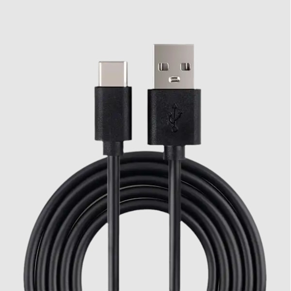 Samsung S20 / S21 / S22 / S23 Lade- og synkroniseringskabel - 2 METER - SORT sort