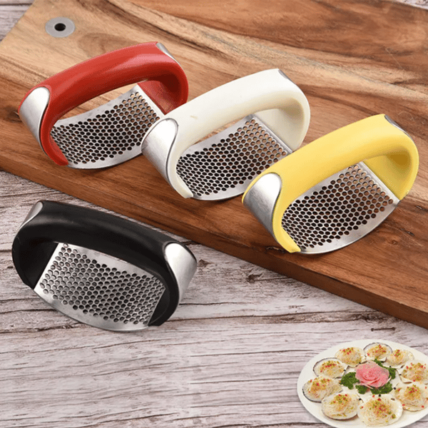 Hvidløgspresser / Garlic Press – Rustfrit stål - Grøn grøn