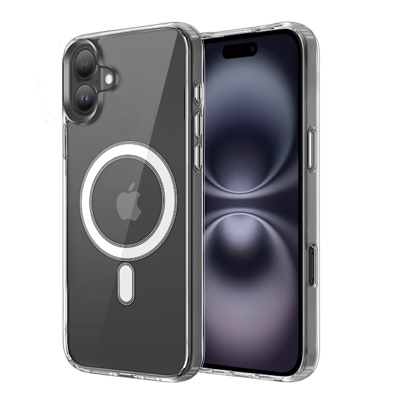 iPhone 16 Kuori - MagSafe Iskunkestävä Suoja - Läpinäkyvä