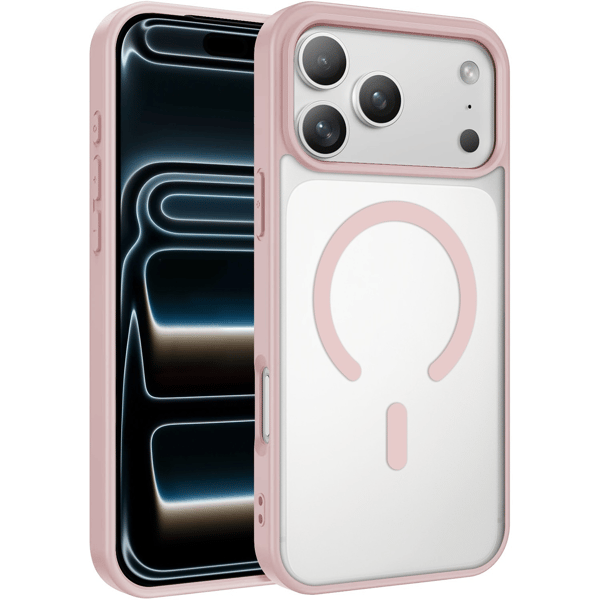 iPhone 17 Pro Max Cover Magnetisk Farve Klar - Rosa