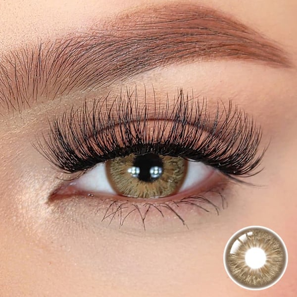 Farvede Linser – Heartbeat Series – 12 Måneder - Heartbeat Brown