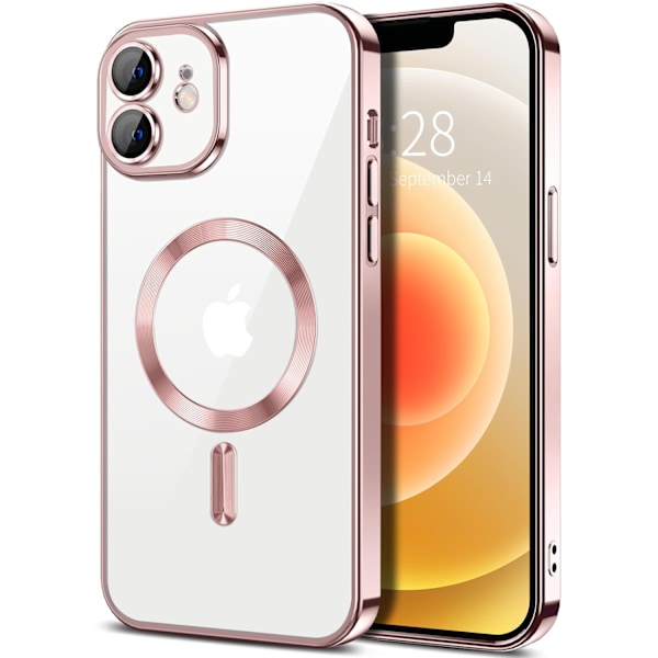 iPhone 13 Skal – Metallic Skal med Magnetisk Kompatibilitet, Slim Design - Rosa