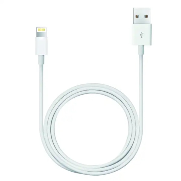 iPhone oplader 1 meter lade- og synkroniseringskabel - HVID
