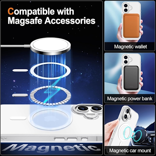 iPhone 15 PLUS Kuori - MagSafe - Täydellinen suoja iPhonellesi - Tumman sininen sininen