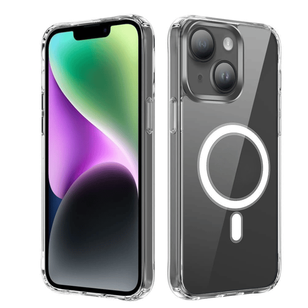 iPhone 15 Skal Transparent Magnetiskt – Heltäckande Stöttåligt Skydd