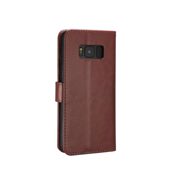 Samsung S8 Plånboksfodral / Mobilfodral  i Läder - 2 Kort+ID - SVART svart