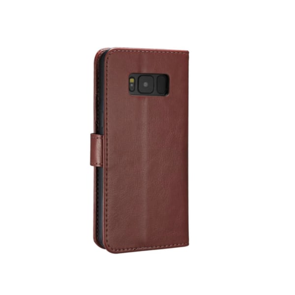 Samsung S8 Plånboksfodral / Mobilfodral i Läder - 3 Kortfack - SVART svart