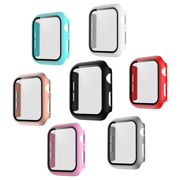 Støddæmpende Skal + Hærdet Glas - 2i1 til Apple Watch 44mm - Hvid hvid