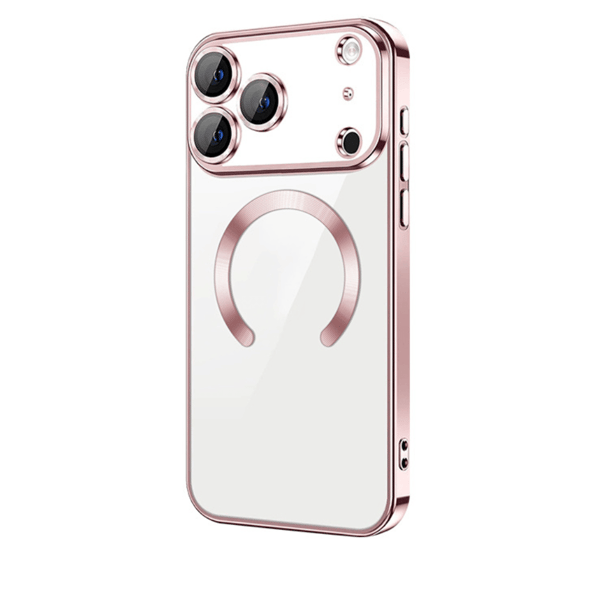 iPhone 18 PRO Cover – Metallisk Magnetisk Cover - Rosa