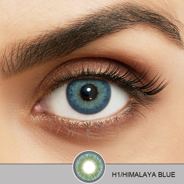 Farvede linser - Himalaya-serien - 12 måneder - Himalaya blå Himalaya Blue