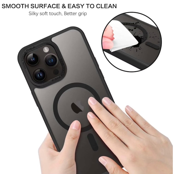 iPhone 12 PRO MAX Cover - Magsafe Frosted Cover – Sort sort