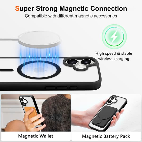 iPhone 17 Kuori MagSafe Color Clear - Musta