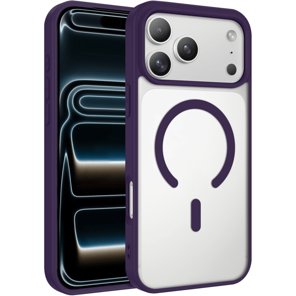 iPhone 18 PRO Cover Magnetisk Klar Farve - Lilla