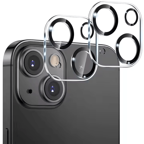 2-Pack iPhone 13 Mini Linssisuoja Täysin Peittävä Kamerasuoja Karkaistusta Lasista