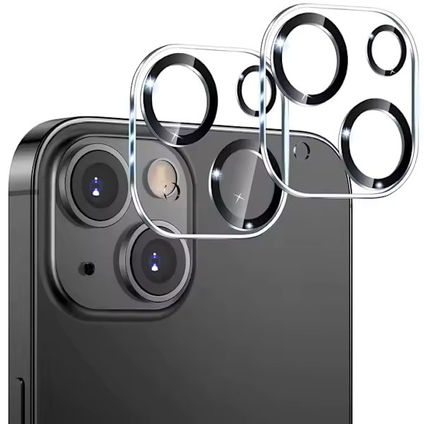 2-Pack iPhone 14 PLUS Linsskydd – Heltäckande Kameraskydd i Härdat Glas