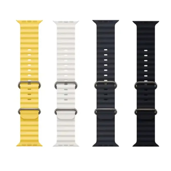 Silikon Armband Ocean/Havsband - Till Apple Watch 38mm/40mm/41mm - Mörkblå blå