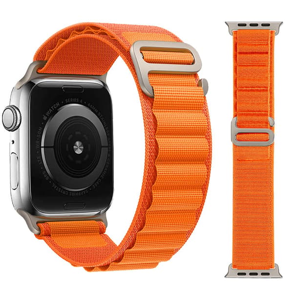 Sport Loop -nylonranneke Apple Watch 42–49 mm:lle – MUSTA