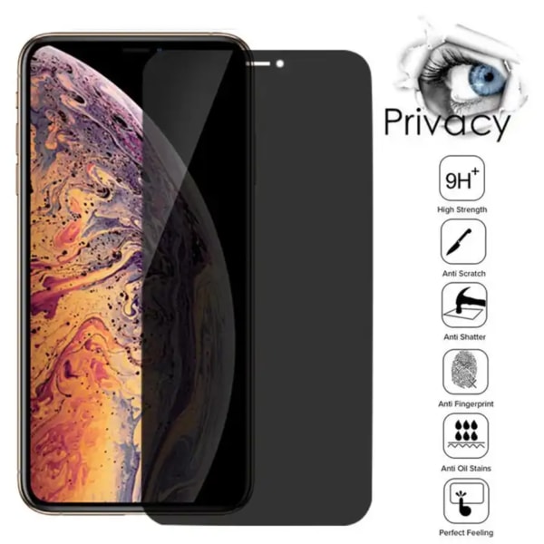iPhone 6/7/8 PLUS Privacy Näytönsuoja / Koko näytön suojakalvo