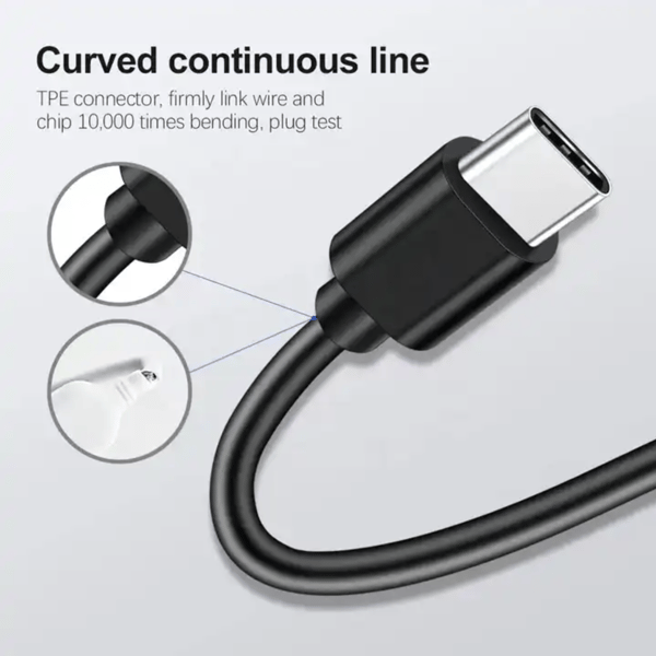 iPhone-pikalaturi - 3M USB-C - USB-C -lataus- ja synkronointikaapeli 6A - Musta musta