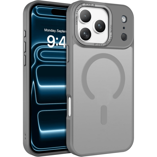 iPhone 18 PRO Skal - Magnetiskt Frostat Skal – GRÅ