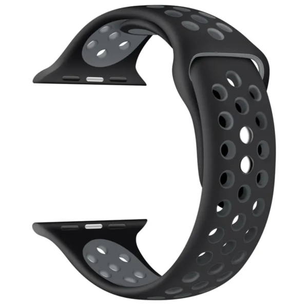 Sportigt och Flexibelt Gummiarmband – Till Apple Watch 38mm/40mm/41mm - Blå/Vit