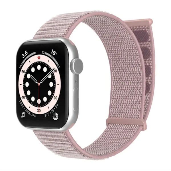 Urheilullinen ja mukava nailonranneke - Apple Watch 42mm/44mm/45mm/46mm/49mm - Ruusu vaaleanpunainen