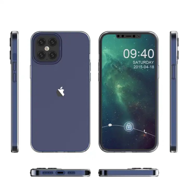 iPhone 13 Pro Max - Läpinäkyvä Suojaava Kestävä