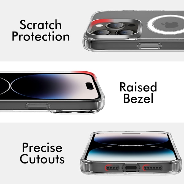 iPhone 15 Plus Skal Transparent - MagSafe - Heltäckande stöttålig skydd (iPhone 15 Plus)