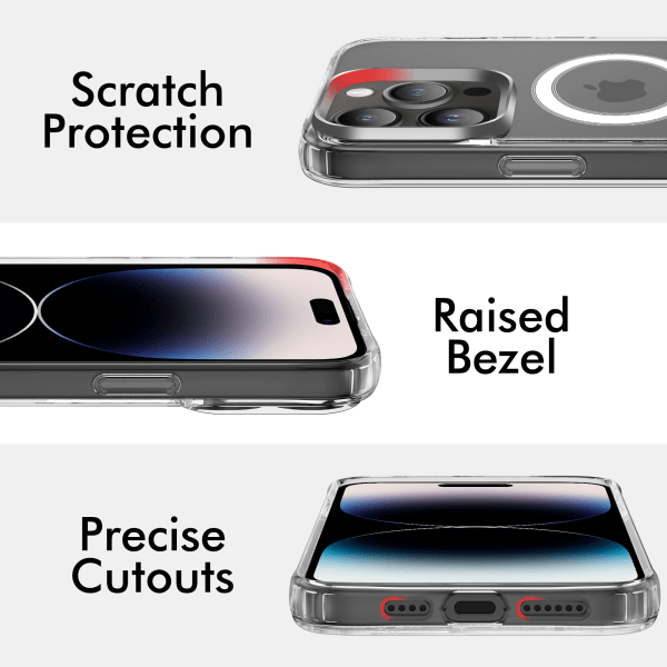 iPhone 15 Pro Max Skal Transparent MagSafe - Extra stöttålig skydd transparent