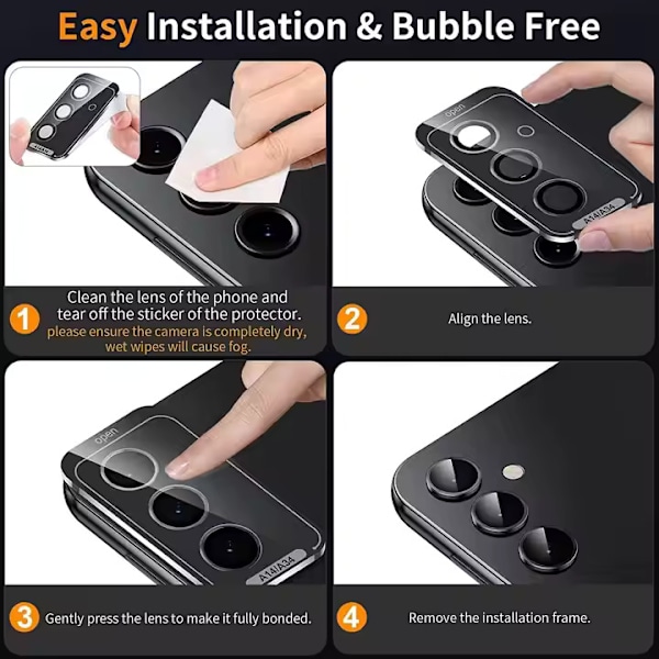 Samsung Galaxy S23 ULTRA - Linsebeskyttelse / Kamerabeskyttelse i Hærdet Glas