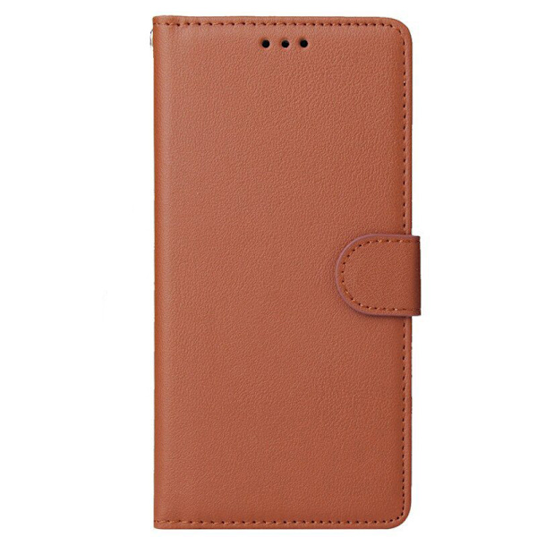 Samsung Galaxy S10 Plånboksfodral Skal Läder - 3 Kort - 7 Färger- Brun brun