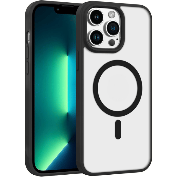 iPhone 16 Pro Max Cover Magnetisk Klar Farve - Sort