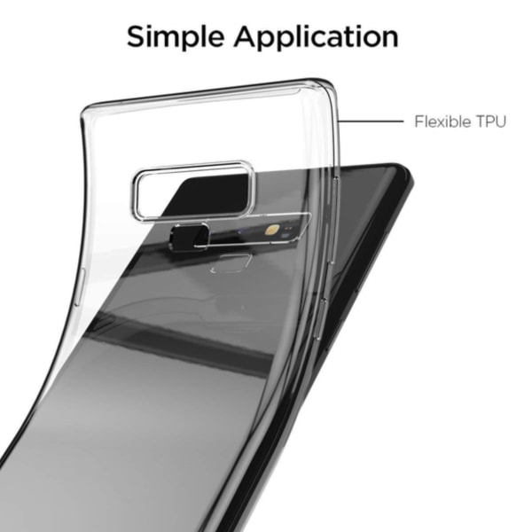 2-Pack NOTE 9 Transparent skal i silikon