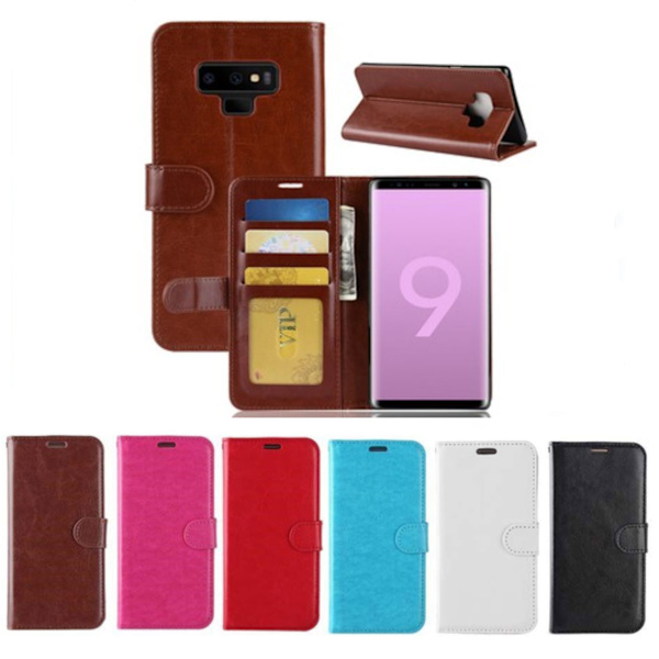 Köp Plånboksfodral Samsung NOTE 9 LÄDER 3 kort +ID ALLA FÄRGER svart   Fyndiq