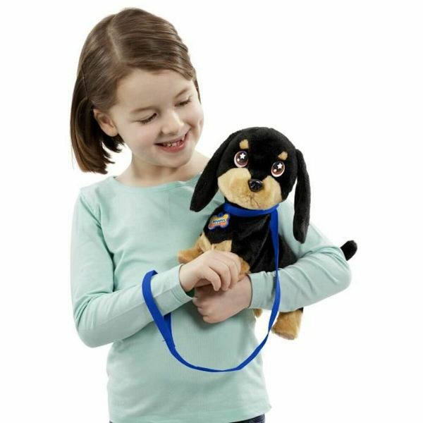 Mjukisleksak Animagic Waggles on the go med ljud Brun