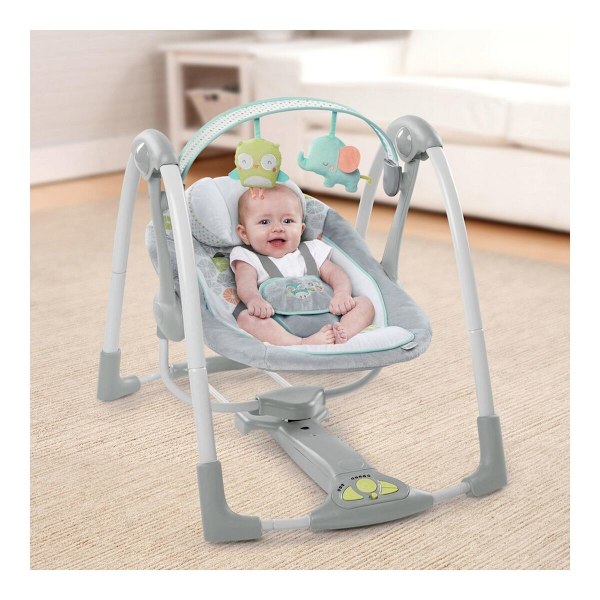 Gungstol Ingenuity Compact Swing - Hugs & Hoots Vit Grå