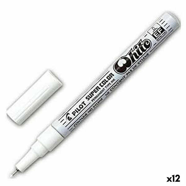 Permanent markörpenna Pilot Vit (12 antal)