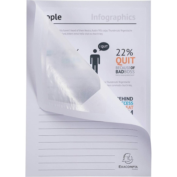Undermapp Exacompta Forever Vit A4 100 Delar (4 antal)