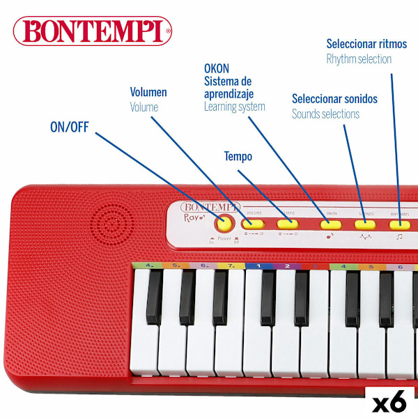 Tangentbord Bontempi 47 x 3,5 x 13 cm (6 antal)