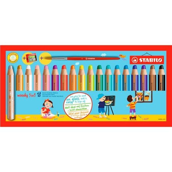 Färgpennor Stabilo Multicolour 18 Delar (2 antal)