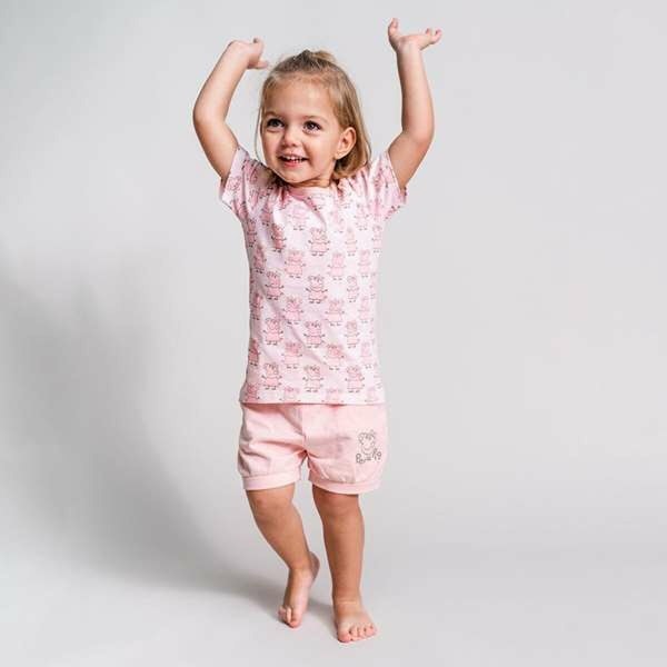 Set av kläder Peppa Pig Rosa 12 månader